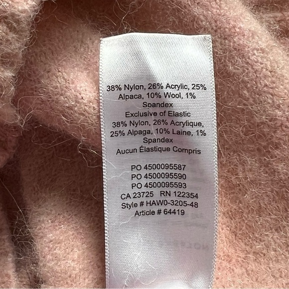 Aritzia Babaton Plutarch Pink Turtleneck Knit Alpaca Wool Sweater - Sz XS - Picture 12 of 15
